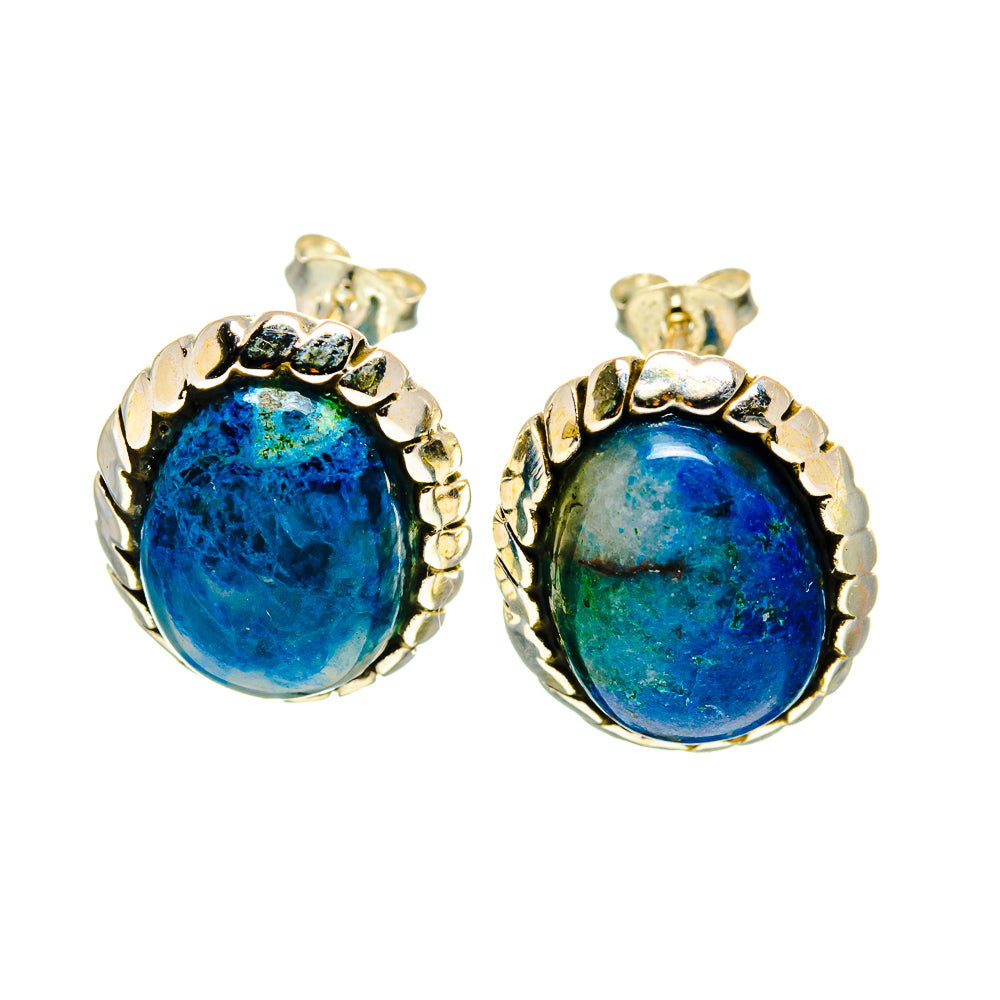 Chryscolla In Quartz Earrings handcrafted by Anasilvercos - EARR409788
