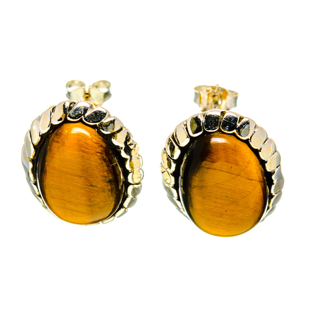 Tiger Eye Earrings handcrafted by Anasilvercos - EARR409791
