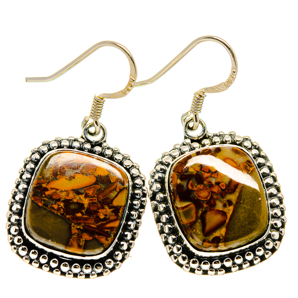 Chert Breccia Earrings handcrafted by Anasilvercos - EARR409890