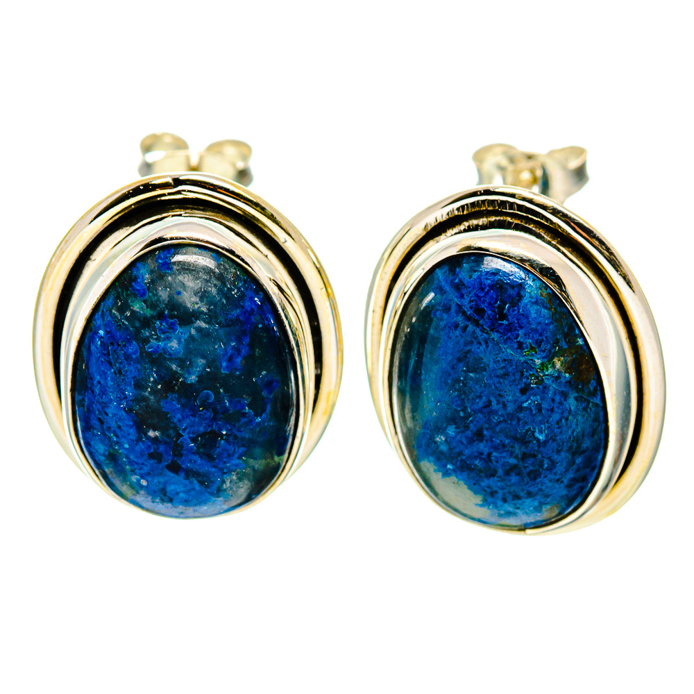 Chryscolla In Quartz Earrings handcrafted by Anasilvercos - EARR409900