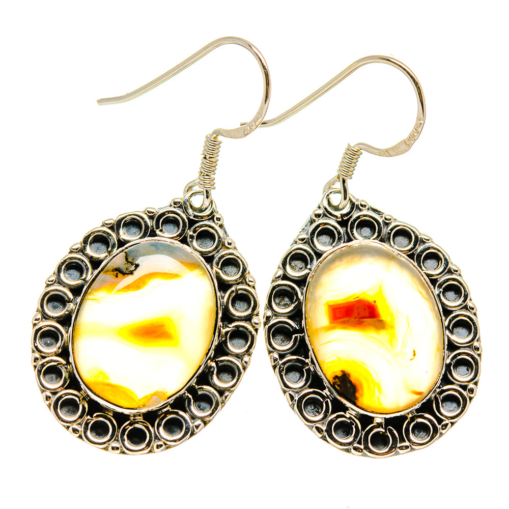 Montana Agate Earrings handcrafted by Anasilvercos - EARR410111