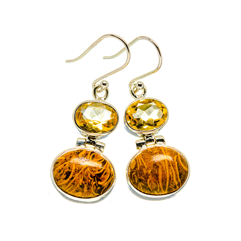 Chert Breccia Earrings handcrafted by Anasilvercos - EARR410176