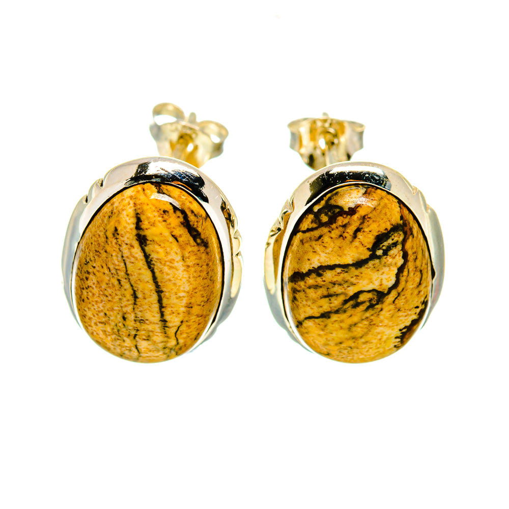 Picture Jasper Earrings handcrafted by Anasilvercos - EARR410185