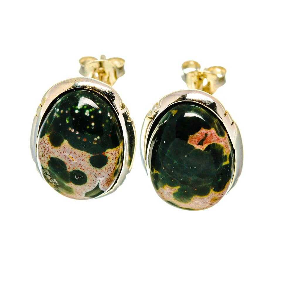 Ocean Jasper Earrings handcrafted by Anasilvercos - EARR410187