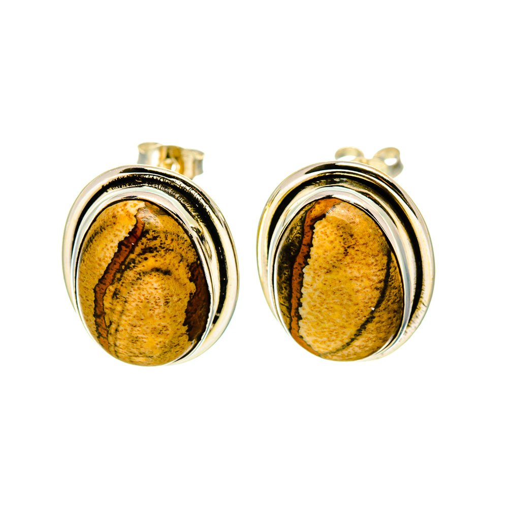 Picture Jasper Earrings handcrafted by Anasilvercos - EARR410245