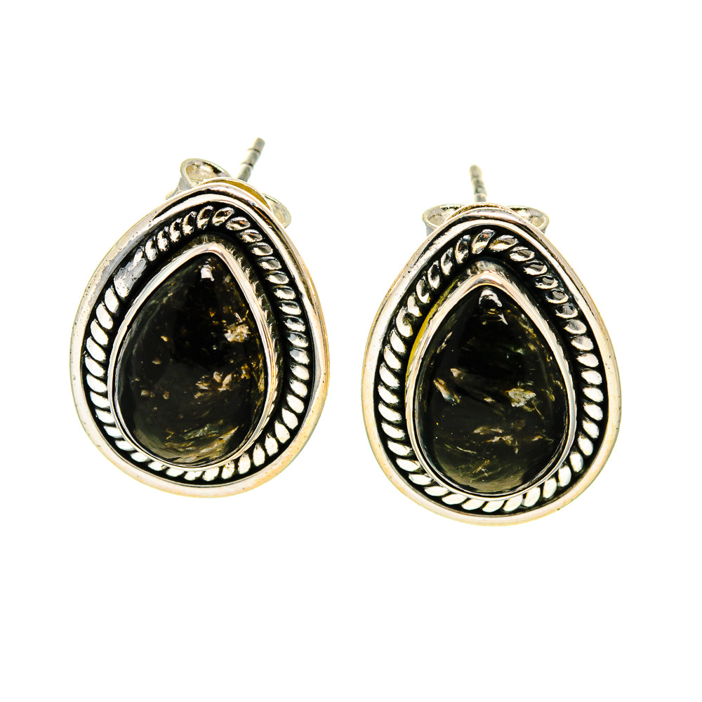 Golden Seraphinite Earrings handcrafted by Anasilvercos - EARR410343