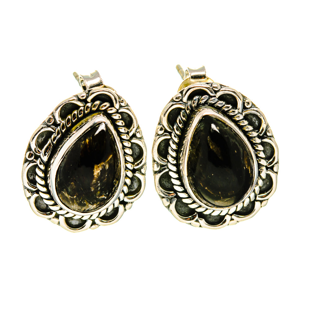Golden Seraphinite Earrings handcrafted by Anasilvercos - EARR410346