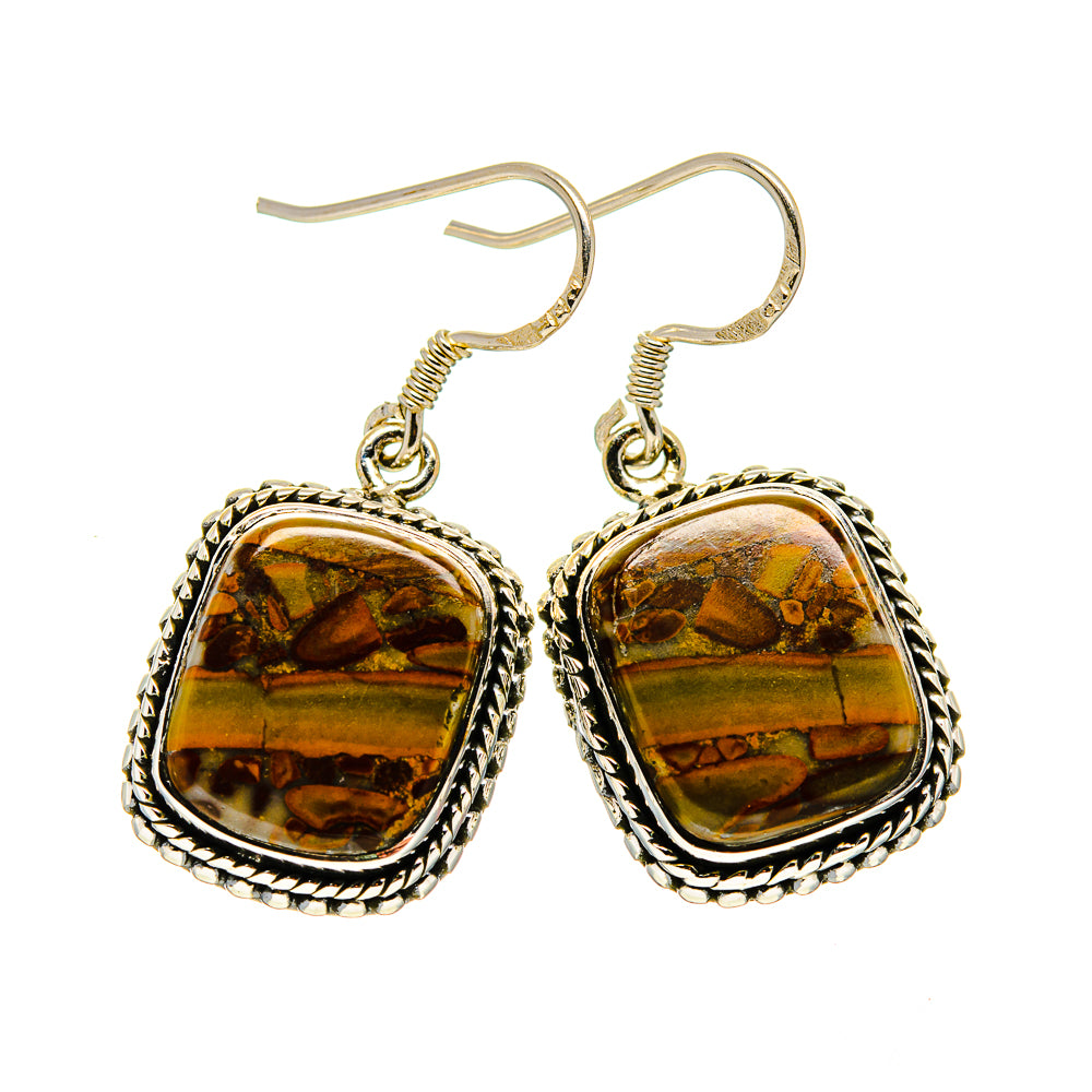 Chert Breccia Earrings handcrafted by Anasilvercos - EARR410406