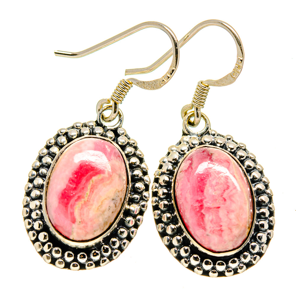 Rhodochrosite Earrings handcrafted by Anasilvercos - EARR410474