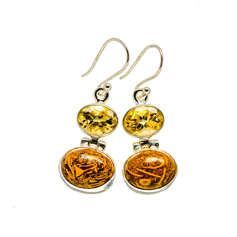 Chert Breccia Earrings handcrafted by Anasilvercos - EARR410522