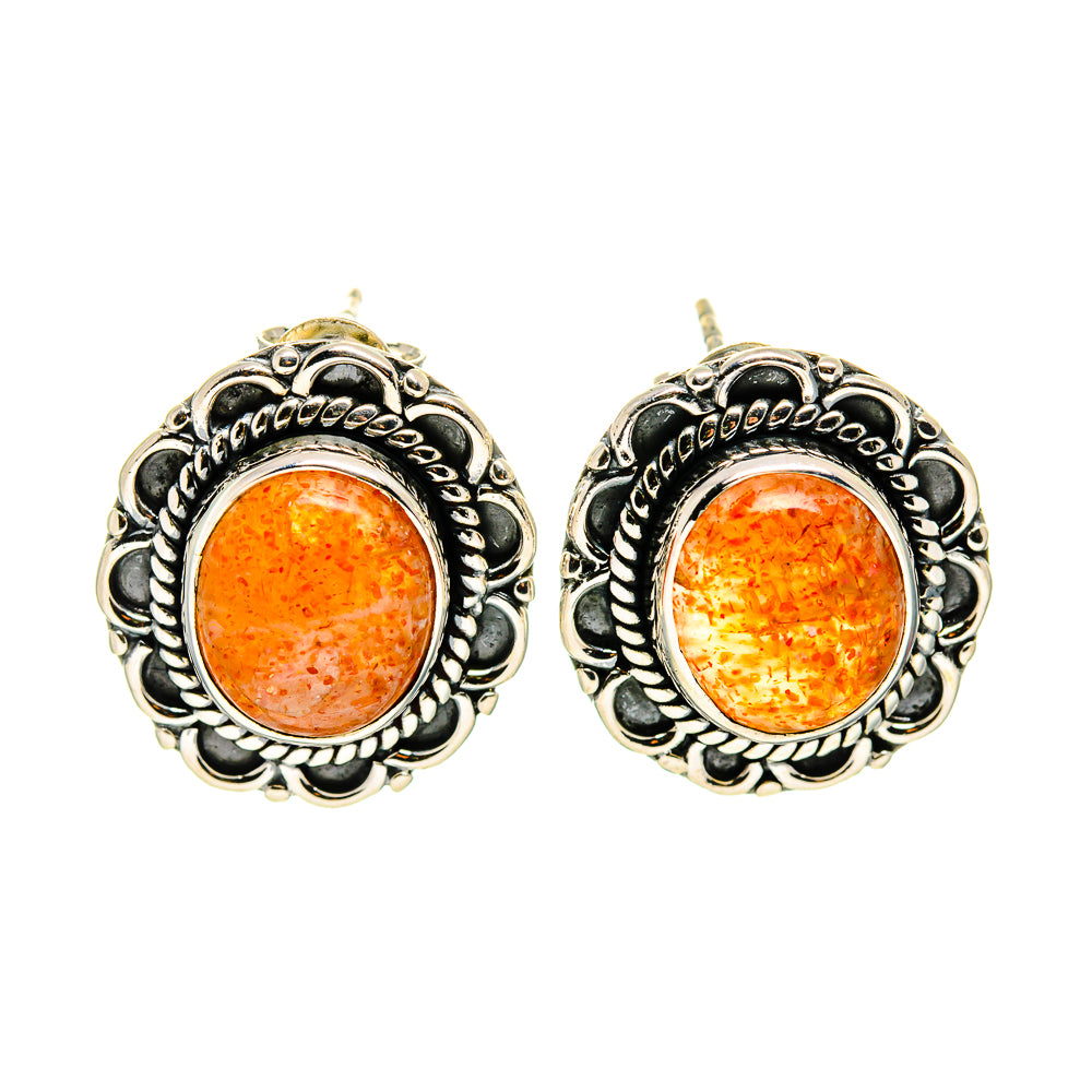 Sunstone Earrings handcrafted by Anasilvercos - EARR410531