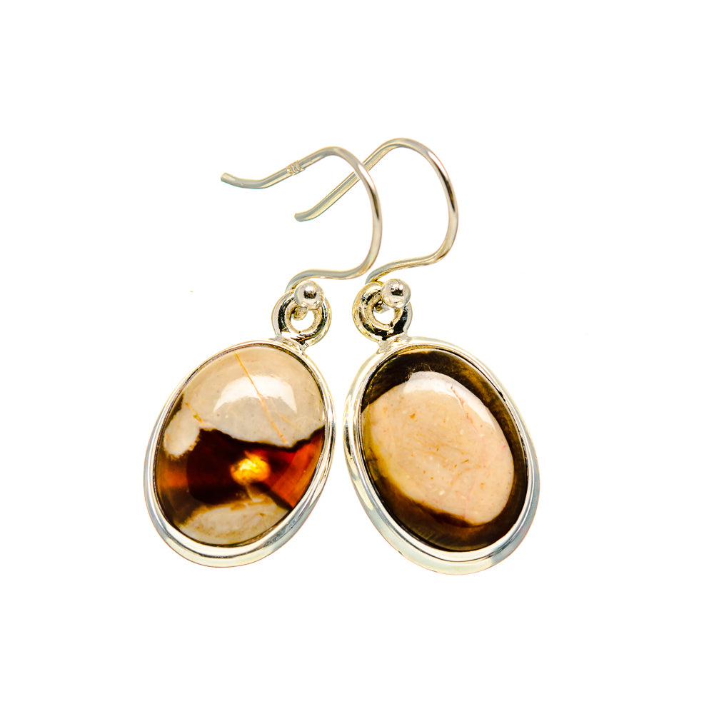 Peanut Wood Jasper Earrings handcrafted by Anasilvercos - EARR410712