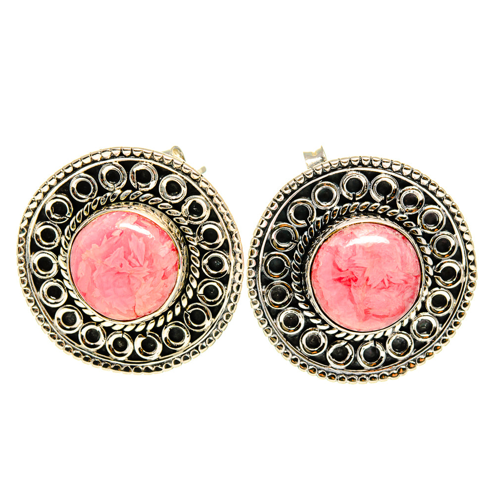 Rhodochrosite Earrings handcrafted by Anasilvercos - EARR410736
