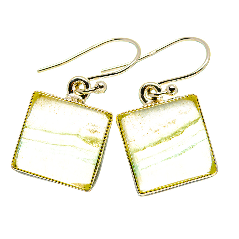 Green Fluorite Earrings handcrafted by Anasilvercos - EARR410782