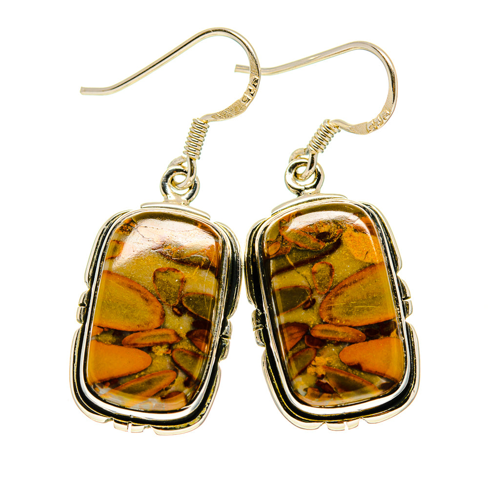 Chert Breccia Earrings handcrafted by Anasilvercos - EARR410847