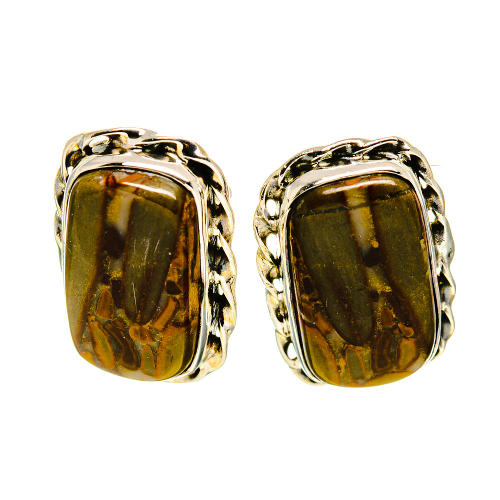 Chert Breccia Earrings handcrafted by Anasilvercos - EARR410891