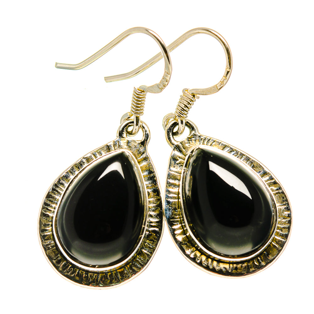 Black Onyx Earrings handcrafted by Anasilvercos - EARR410953