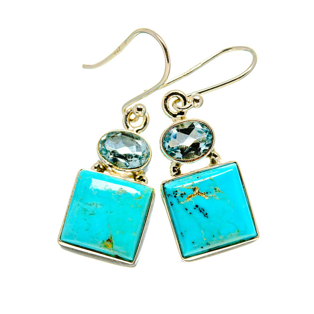 Arizona Turquoise Earrings handcrafted by Anasilvercos - EARR411114