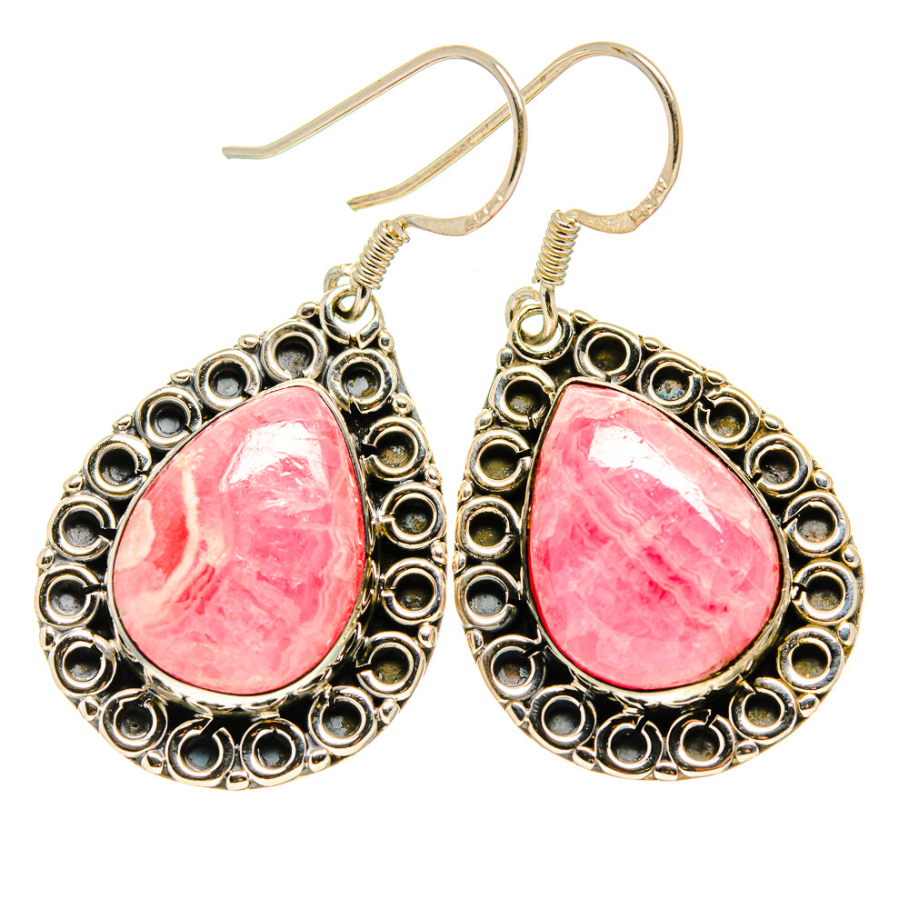 Rhodochrosite Earrings handcrafted by Anasilvercos - EARR411172