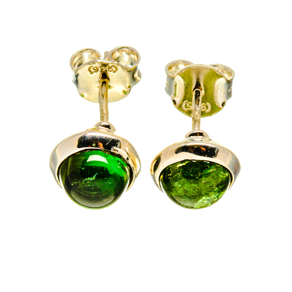 Green Tourmaline Earrings handcrafted by Anasilvercos - EARR411190