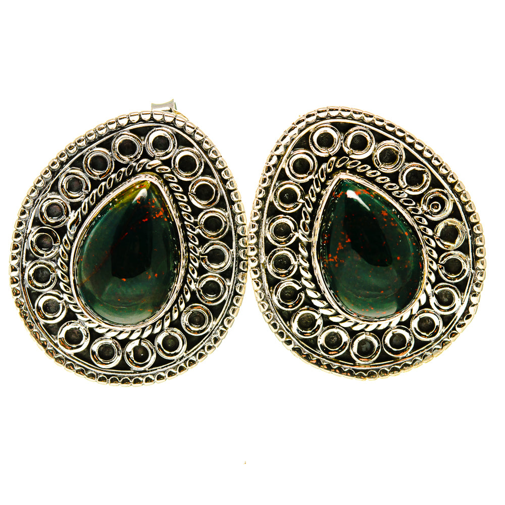 Bloodstone Earrings handcrafted by Anasilvercos - EARR411196