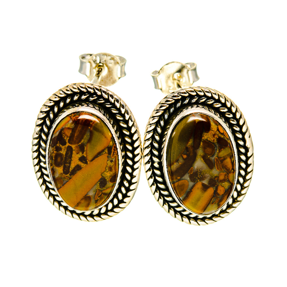 Chert Breccia Earrings handcrafted by Anasilvercos - EARR411242