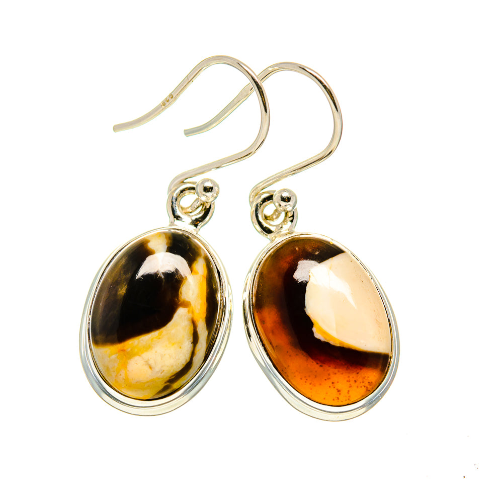 Peanut Wood Jasper Earrings handcrafted by Anasilvercos - EARR411256