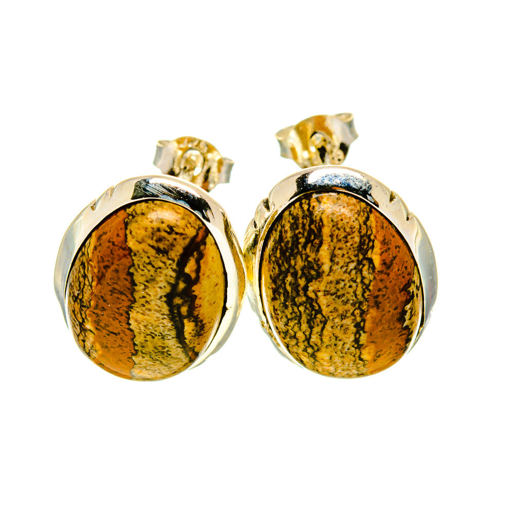Picture Jasper Earrings handcrafted by Anasilvercos - EARR411290