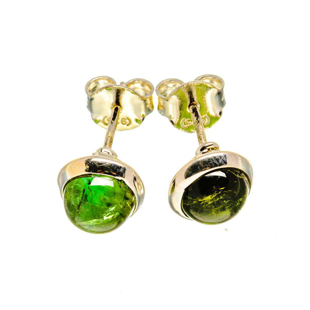 Green Tourmaline Earrings handcrafted by Anasilvercos - EARR411334