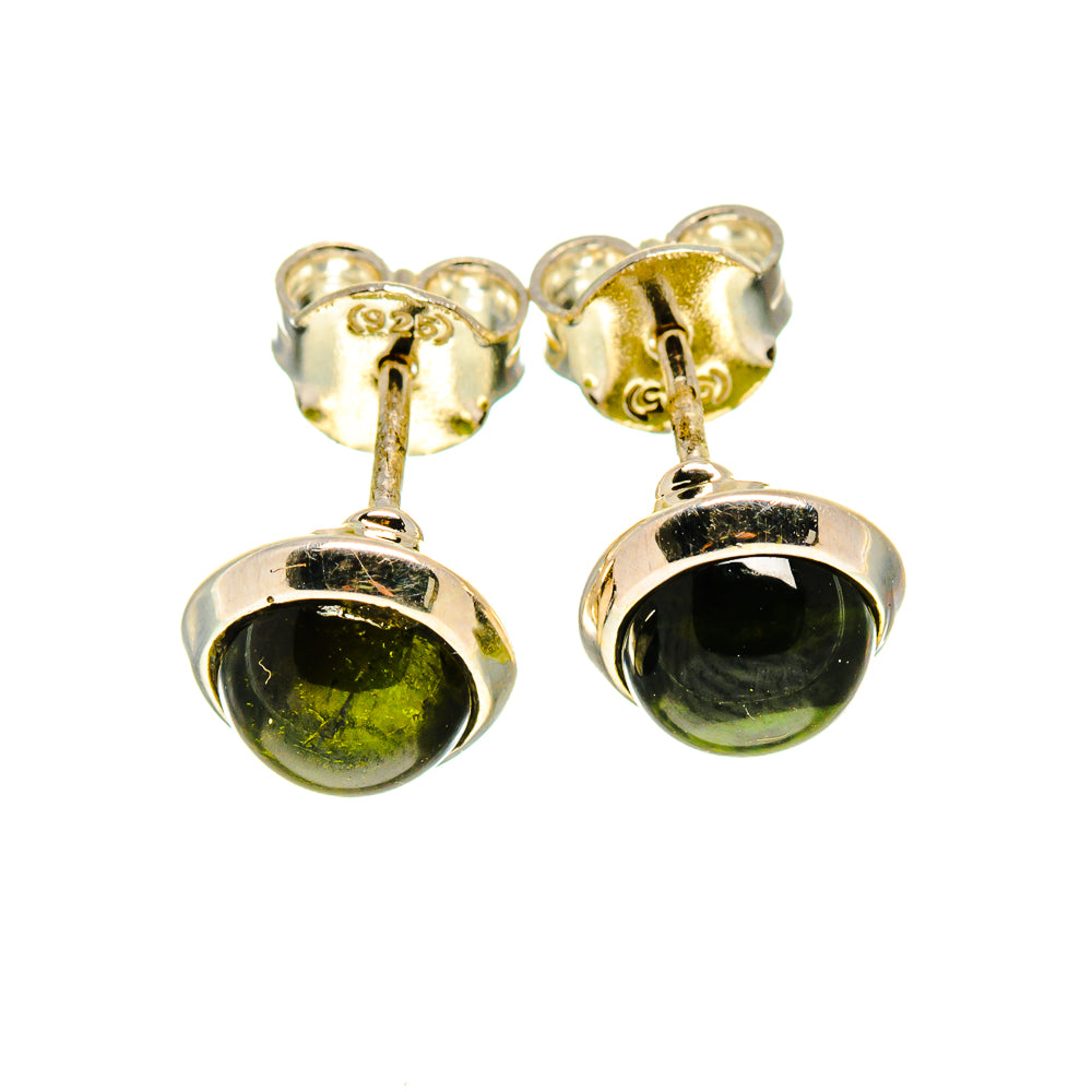 Green Tourmaline Earrings handcrafted by Anasilvercos - EARR411340