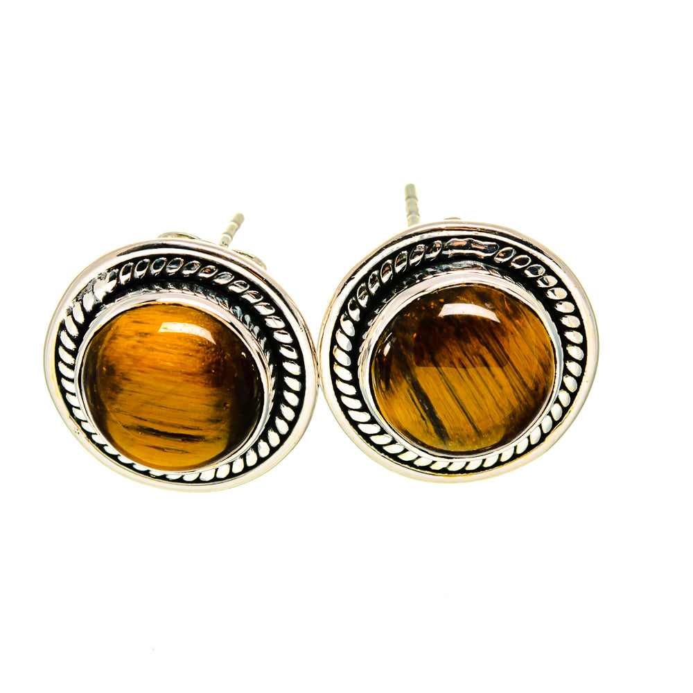Tiger Eye Earrings handcrafted by Anasilvercos - EARR411345