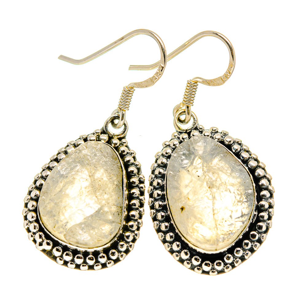 Rainbow Moonstone Earrings handcrafted by Anasilvercos - EARR411471