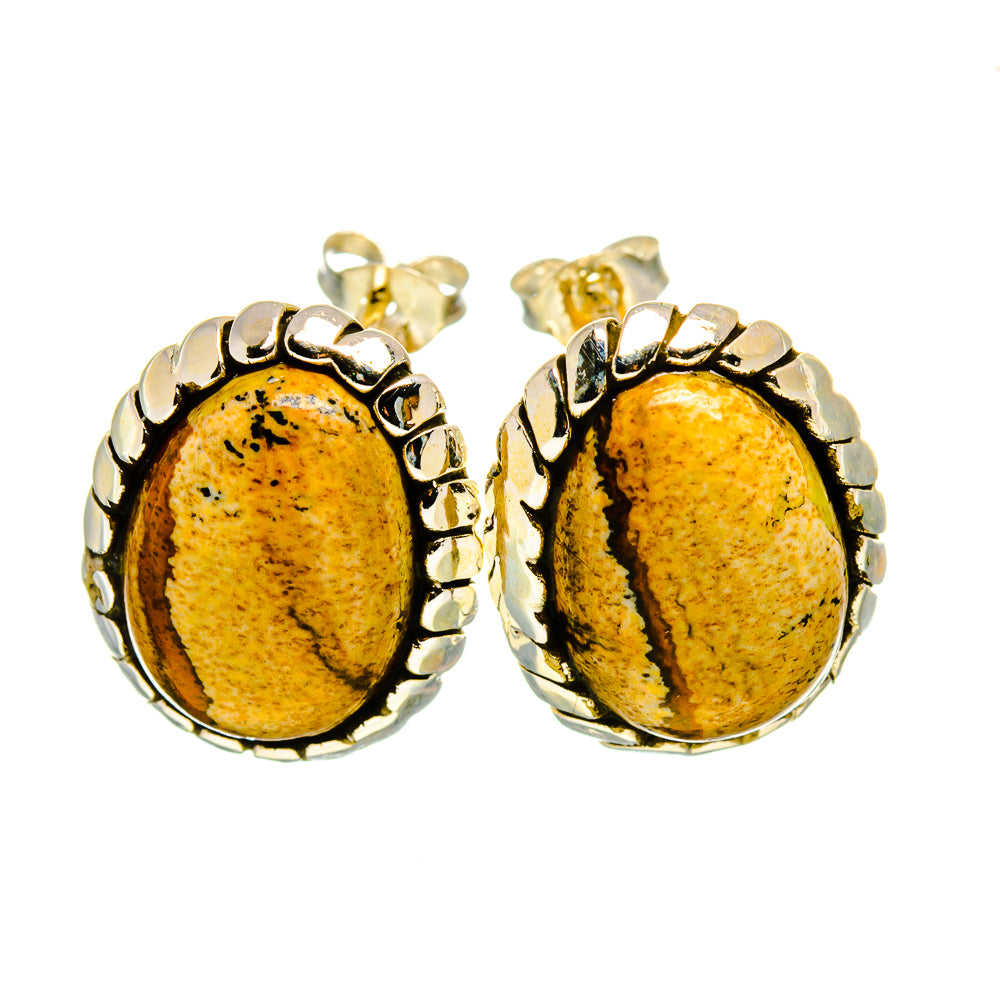Picture Jasper Earrings handcrafted by Anasilvercos - EARR411496
