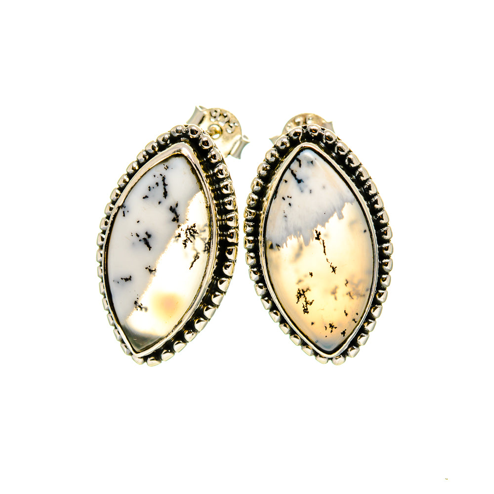 Dendritic Opal Earrings handcrafted by Anasilvercos - EARR411623
