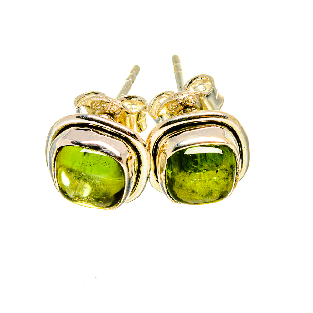 Green Tourmaline Earrings handcrafted by Anasilvercos - EARR411631