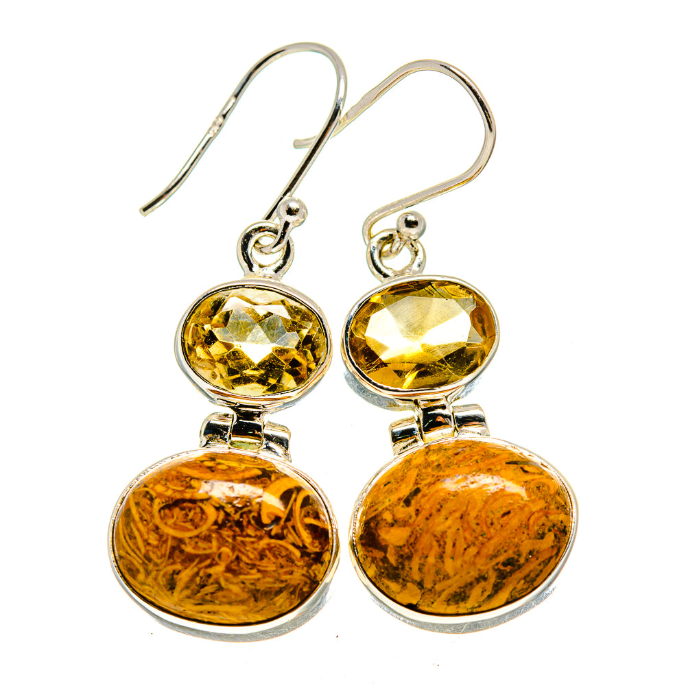 Chert Breccia Earrings handcrafted by Anasilvercos - EARR411667