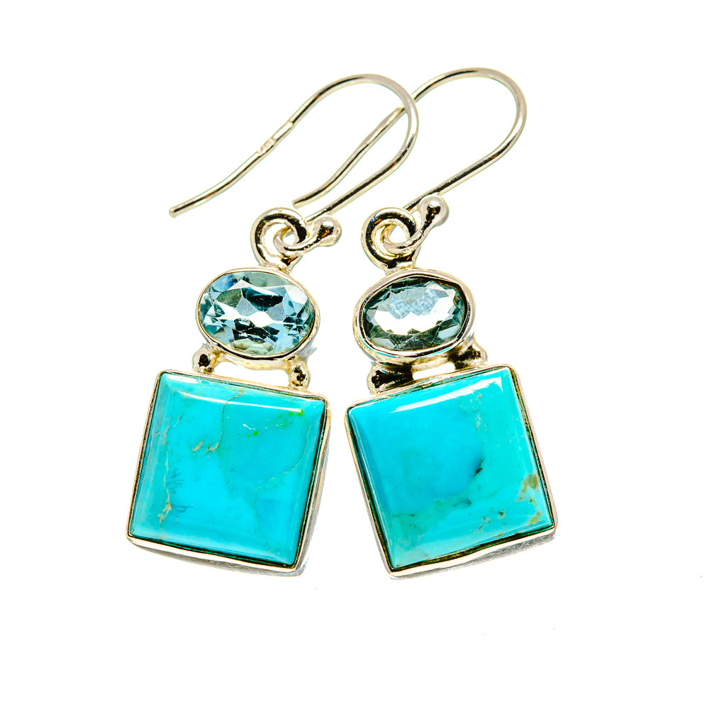Arizona Turquoise Earrings handcrafted by Anasilvercos - EARR411721