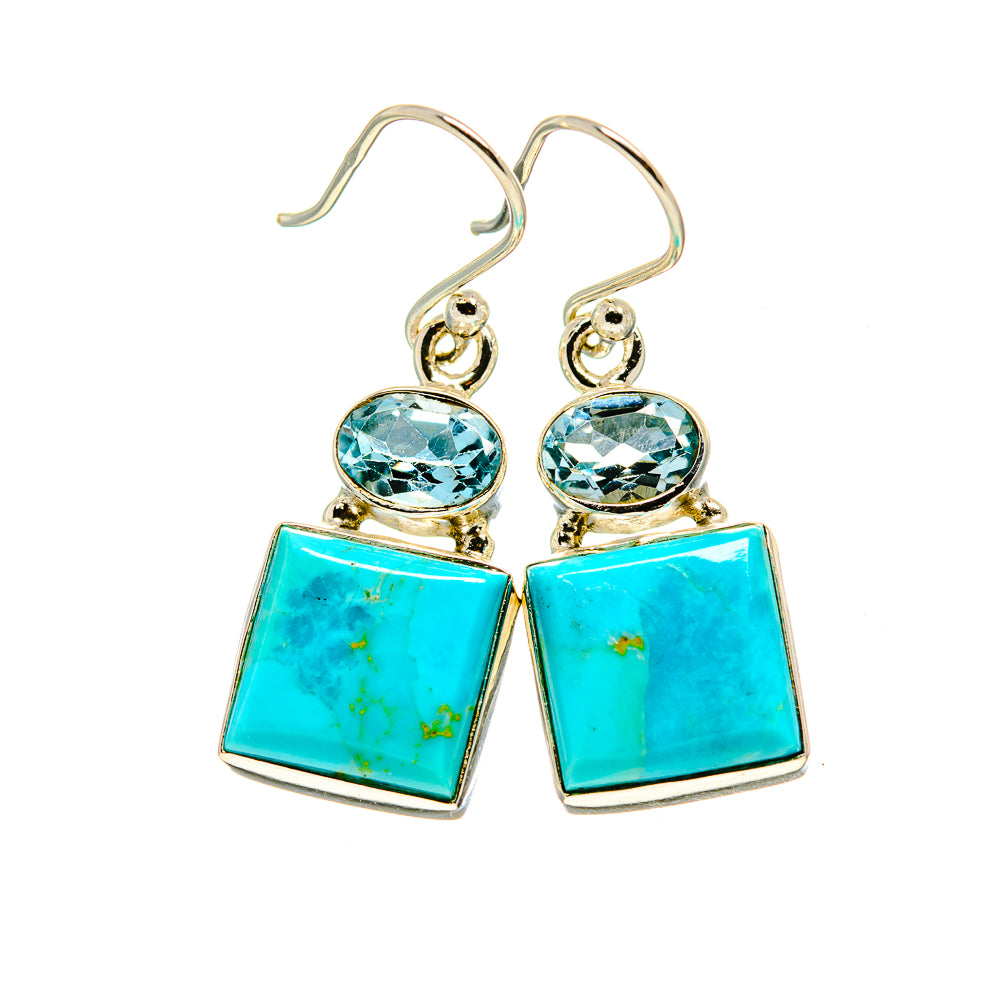 Arizona Turquoise Earrings handcrafted by Anasilvercos - EARR411738