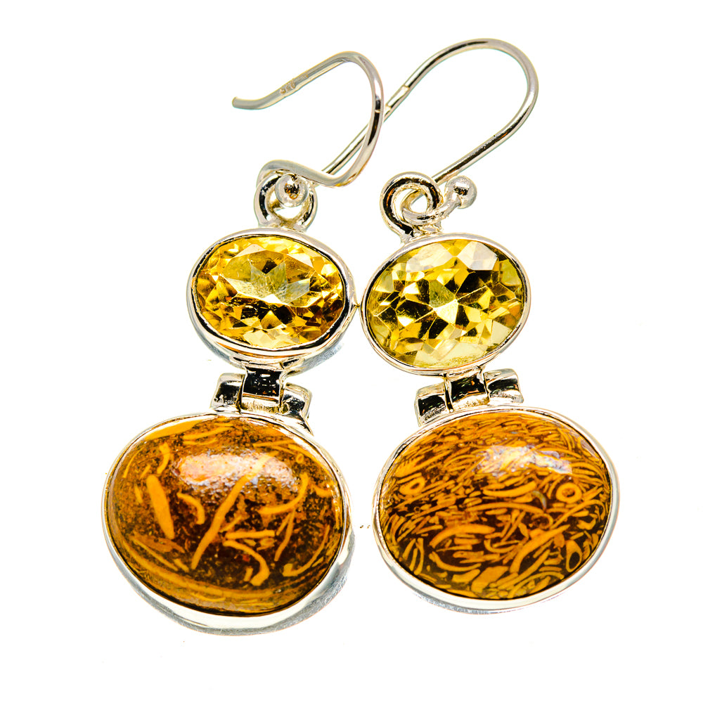Chert Breccia Earrings handcrafted by Anasilvercos - EARR411767