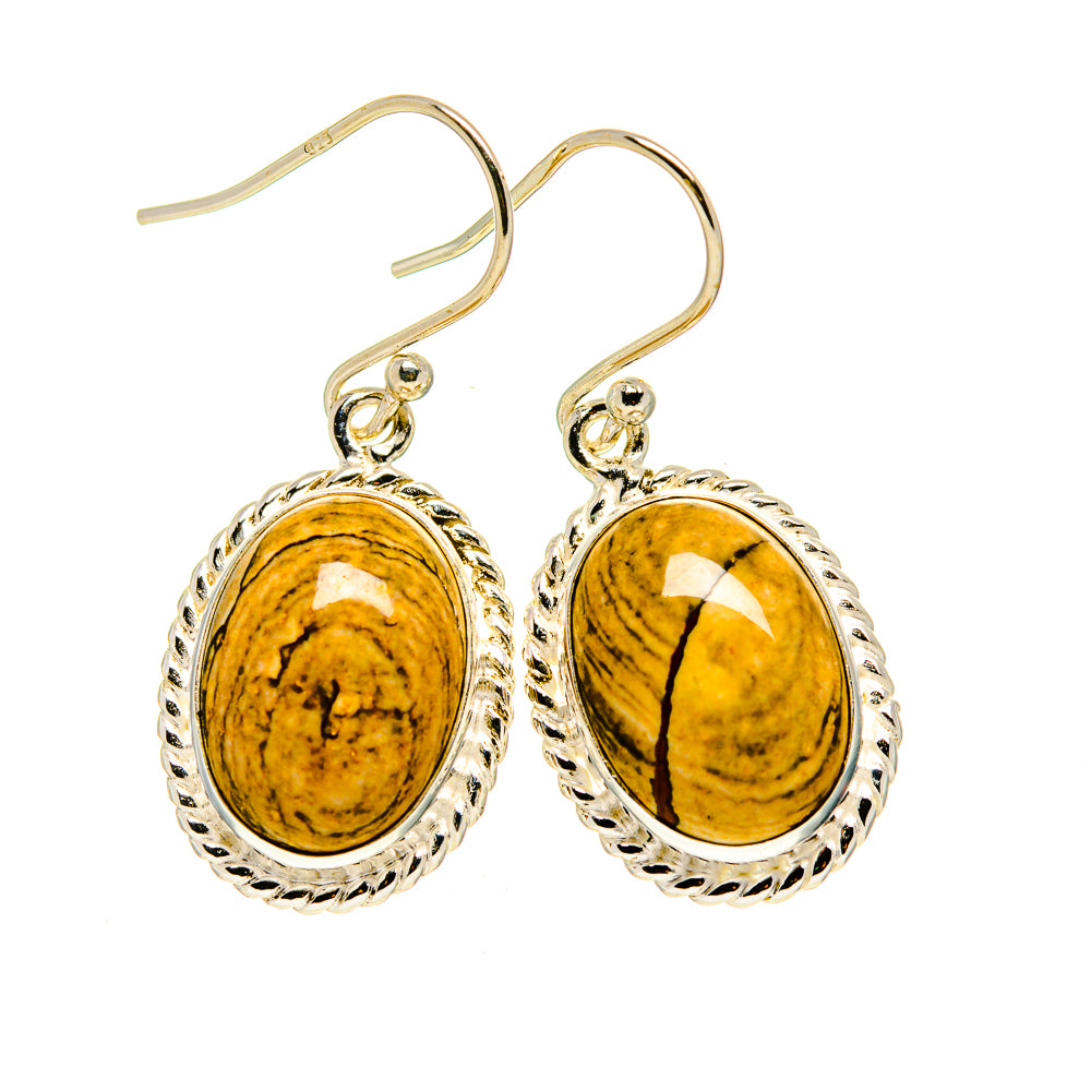Picture Jasper Earrings handcrafted by Anasilvercos - EARR411858