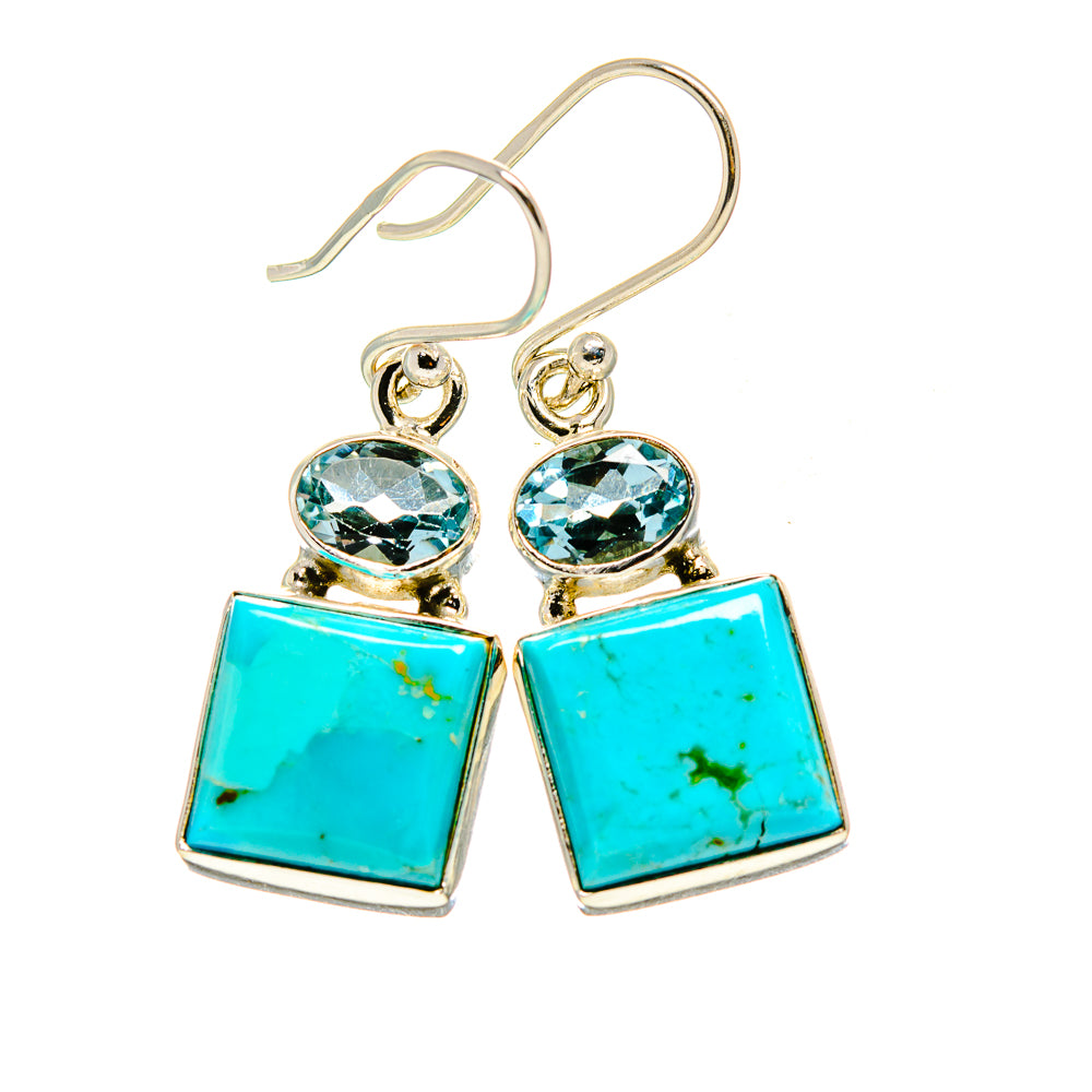 Arizona Turquoise Earrings handcrafted by Anasilvercos - EARR411859