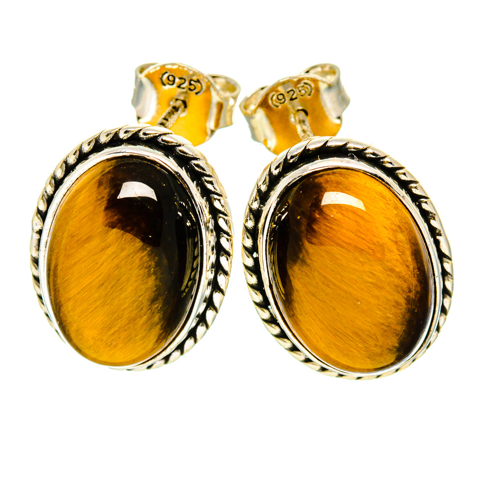Tiger Eye Earrings handcrafted by Anasilvercos - EARR411894