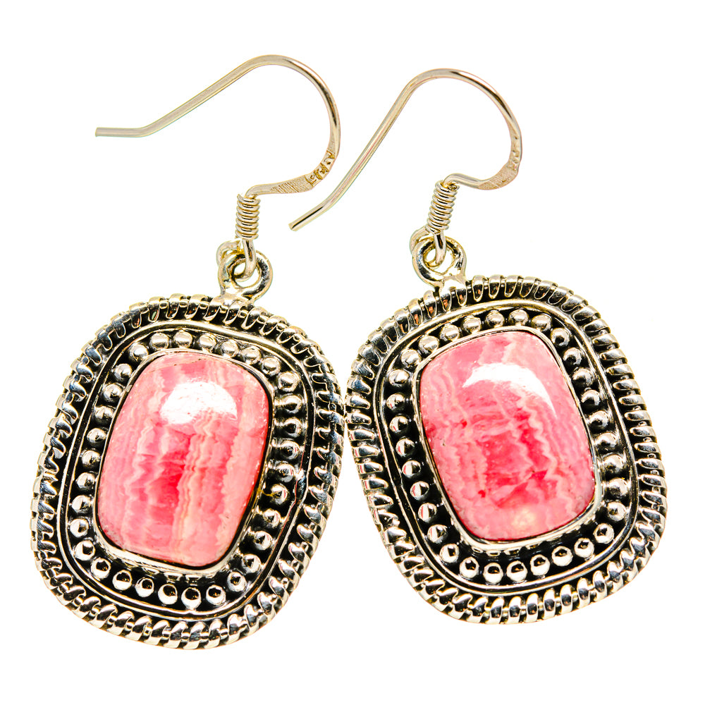 Rhodochrosite Earrings handcrafted by Anasilvercos - EARR411922