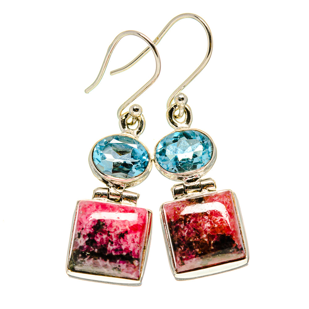 Rhodonite Earrings handcrafted by Anasilvercos - EARR411941