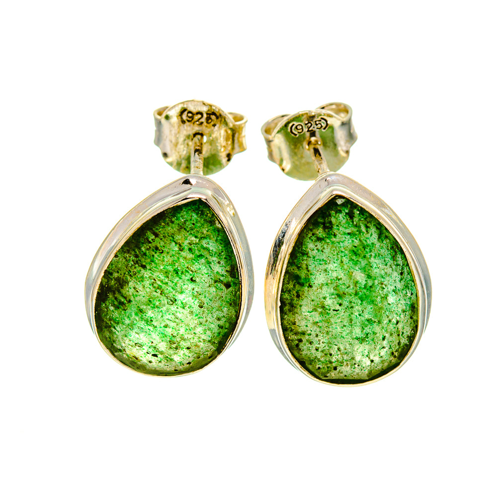Green Aventurine Earrings handcrafted by Anasilvercos - EARR411537