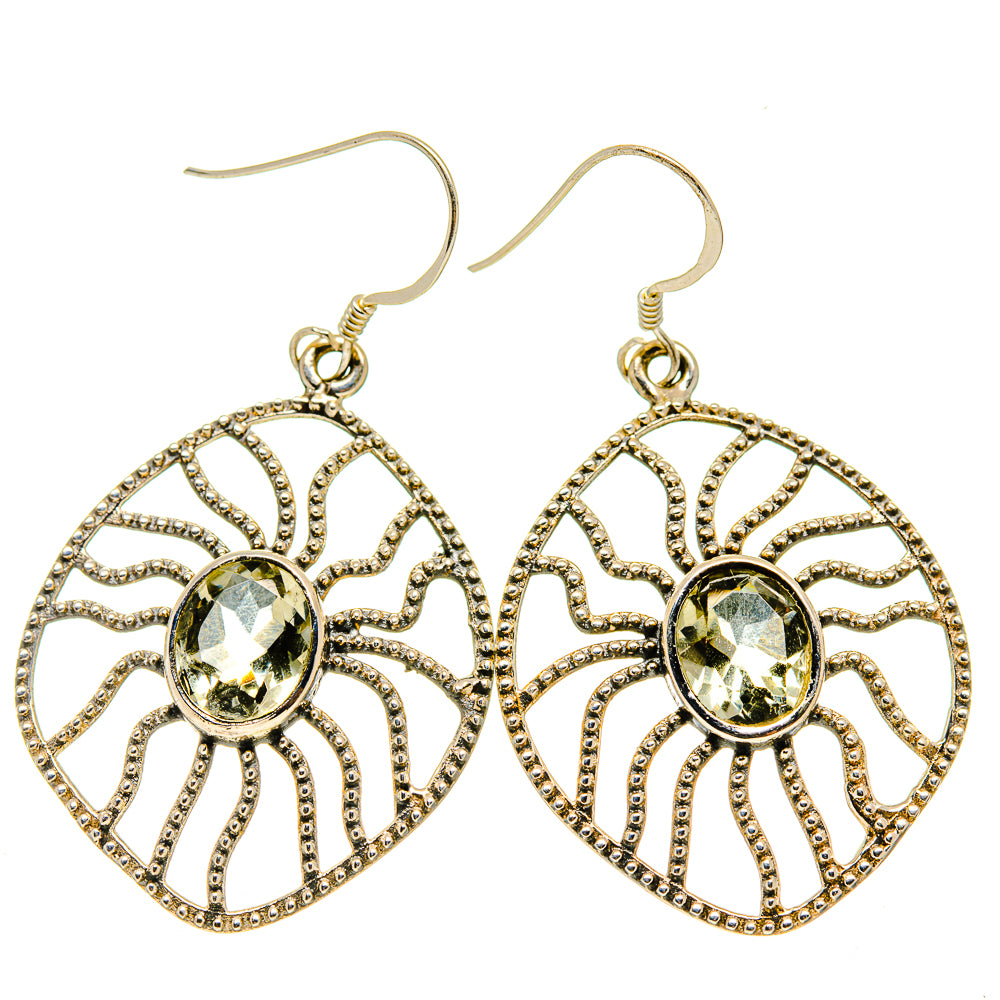 Green Amethyst Earrings handcrafted by Anasilvercos - EARR412050