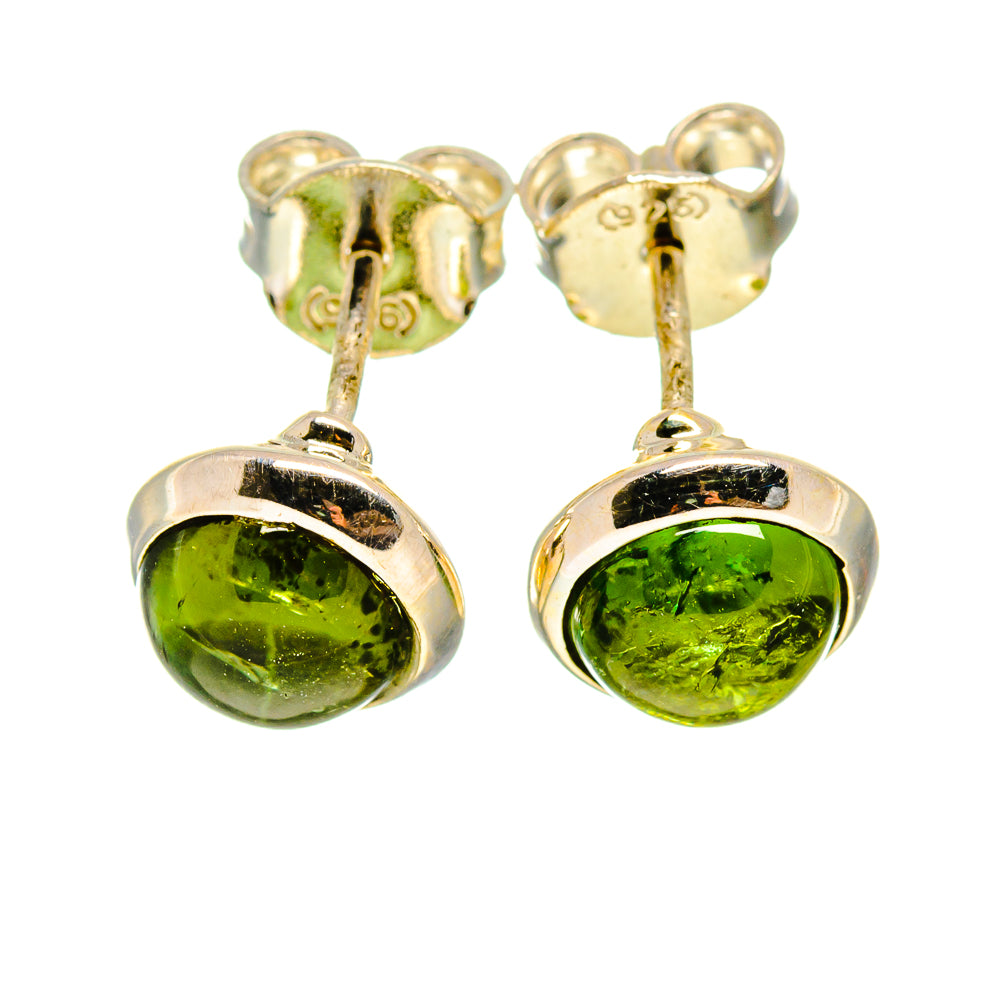 Green Tourmaline Earrings handcrafted by Anasilvercos - EARR412067