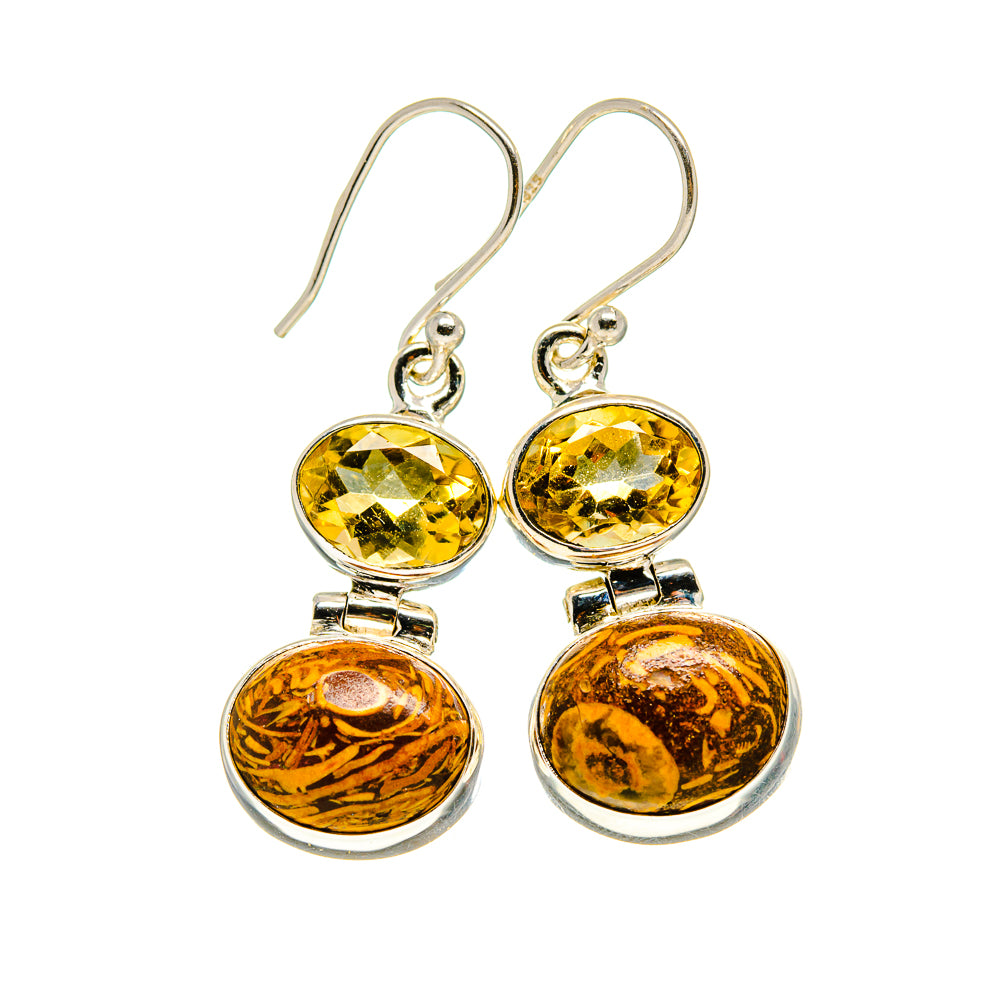 Chert Breccia Earrings handcrafted by Anasilvercos - EARR412142