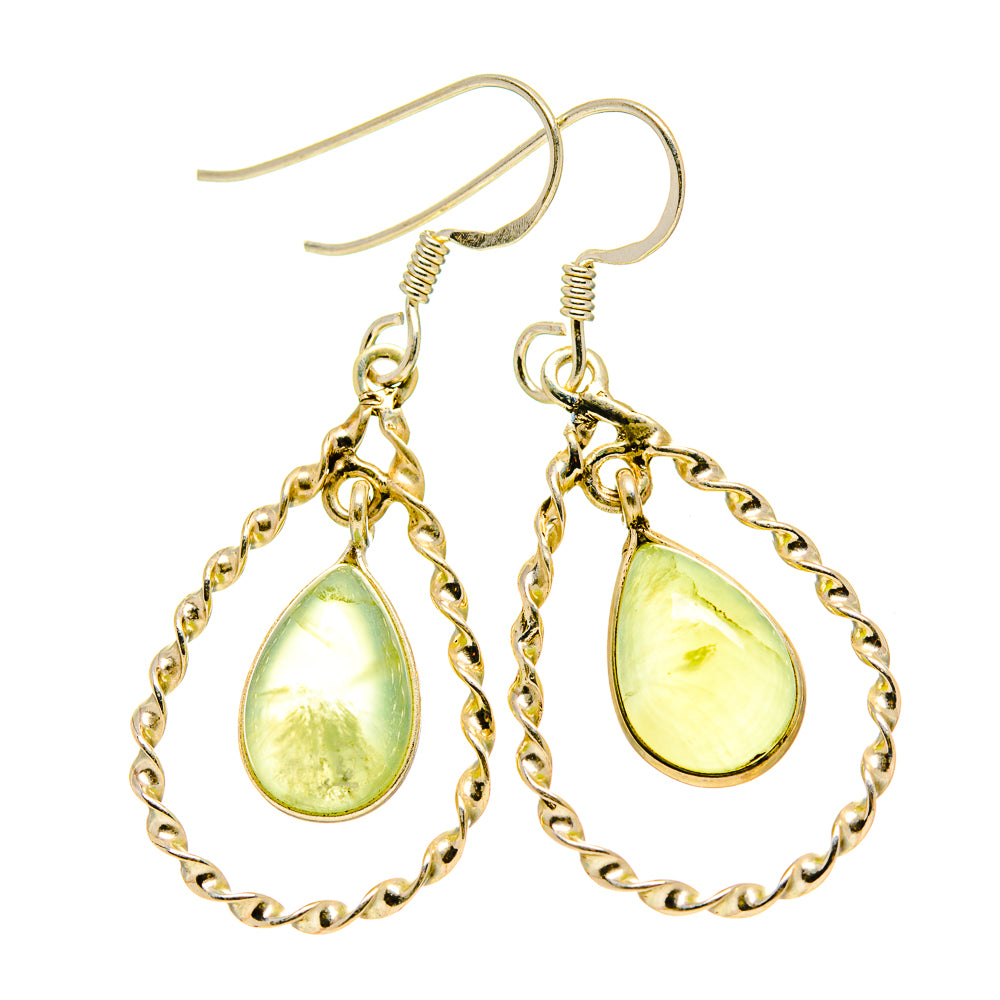 Prehnite Earrings handcrafted by Anasilvercos - EARR412261