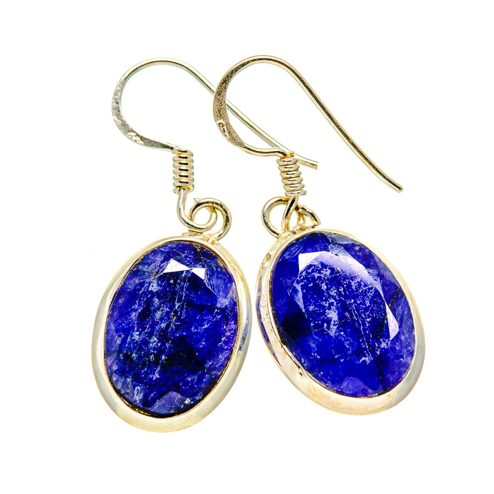 Blue Sillimanite Earrings handcrafted by Anasilvercos - EARR412268